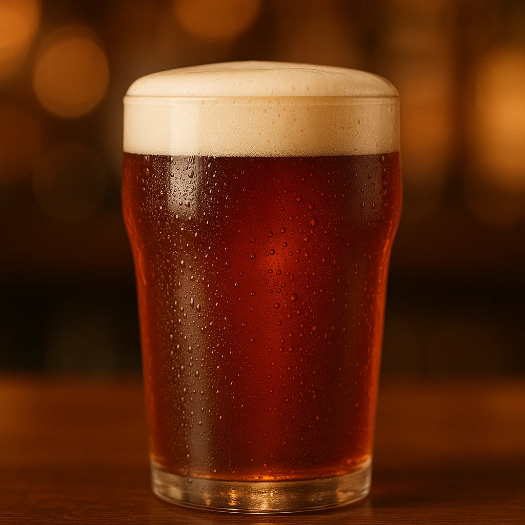 A perfectly poured pint of ale at London Pub