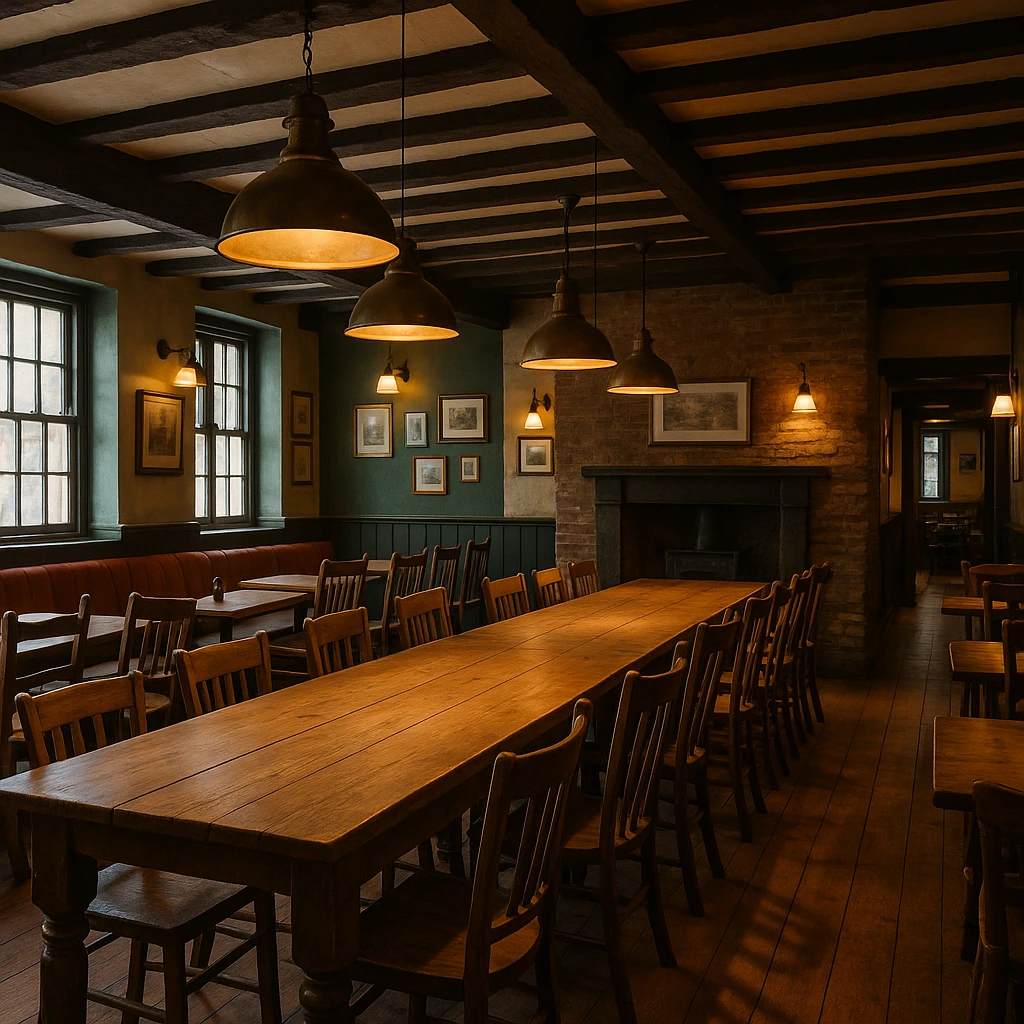 The dining room at London Pub