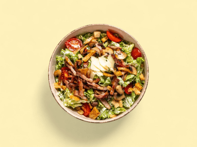 Insalata con pancetta e funghi