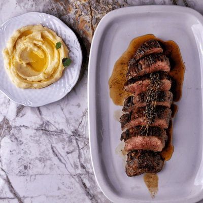 Grass fed free range ribeye stake