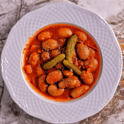 Slow-Cooked Traditional Giant Beans From Prespes Lake