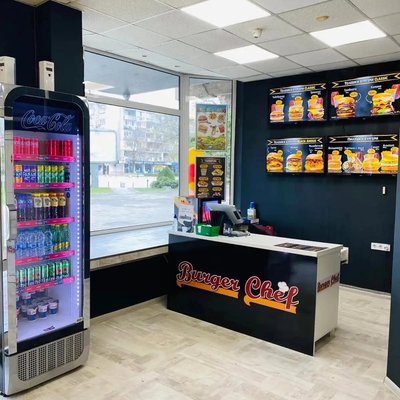 The till and the chilled display