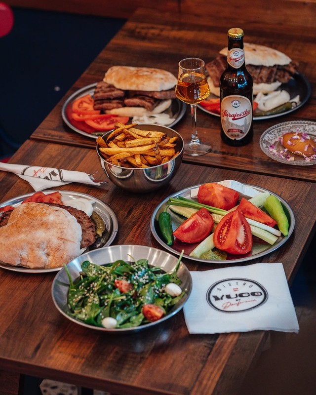 Balkan table at Yugo restaurant